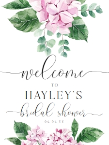 FER-PNK-3-B999 - FERRAS BLOSSOM - PINK - WELCOME SIGN - 18" X 24": FER-PNK-3-B999 - FERRAS BLOSSOM - PINK - WELCOME SIGN