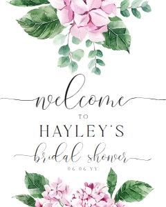 FER-PNK-3-B999 - FERRAS BLOSSOM - PINK - WELCOME SIGN - 16" x 20": FER-PNK-3-B999 - FERRAS BLOSSOM - PINK - WELCOME SIGN