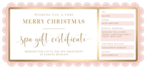 FSC-PNK-1-B1705 - FANCY SCALLOP - PINK GOLD - CHRISTMAS GIFT CERTIFICATE - DL: FSC-PNK-1-B1705 - FANCY SCALLOP - PINK GOLD - CHRISTMAS GIFT CERTIFICATE