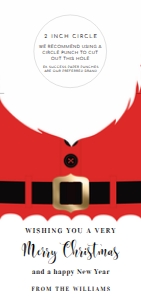 SAN-RED-6-B1710 - SANTA - RED - WINE BOTTLE TAG - DL: SAN-RED-6-B1710 - SANTA - RED - WINE BOTTLE TAG