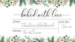 MER-WHT-6-B1709 - MERRIMENT CHRISTMAS - WHITE - HANDMADE BAKING TAG - 8cm x 4.5cm: MER-WHT-6-B1709 - MERRIMENT CHRISTMAS - WHITE - HANDMADE BAKING TAG