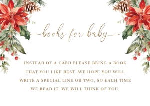 NUT-WHT-2-B1741 - NUTMEG NOEL - WHITE - CHRISTMAS BOOKS FOR BABY CARD - A7: NUT-WHT-1-B1743 - NUTMEG NOEL - WHITE - CHRISTMAS BABY SHOWER INVITATION SUITE