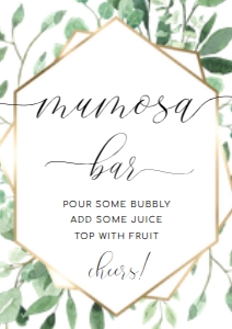 EVE-GRE-7-B1773 - EVERLY - GREEN - MUMOSA BAR SIGN - A4: EVE-GRE-7-B1773 - EVERLY - GREEN - MOMOSA BAR SIGN