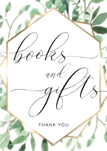 EVE-GRE-7-B1776 - EVERLY - GREEN - BOOKS AND GIFTS SIGN - A4: EVE-GRE-7-B1776 - EVERLY - GREEN - BOOKS AND GIFTS SIGN