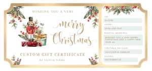 NUT-WHT-14-B1782 - NUTMEG NOEL - WHITE - MERRY CHRISTMAS GIFT CERTIFICATE - DL: NUT-WHT-14-B1782 - NUTMEG NOEL - WHITE - MERRY CHRISTMAS GIFT CERTIFICATE