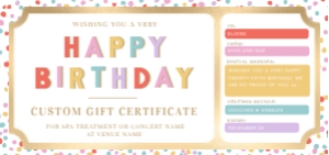 DOT-MLT-14-B3329 - DOT - MULTI - BIRTHDAY GIFT CERTIFICATE - DL: DOT-MLT-14-B3329 - DOT - MULTI - BIRTHDAY GIFT CERTIFICATE