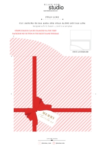 STR-RPK-14-B1799 - STRIPE - RED PINK - CHRISTMAS BOW GIFT CERTIFICATE HOLDER - A3: STR-RPK-14-B1803 - STRIPE - RED PINK - CHRISTMAS GIFT TAG GIFT CERTIFICATE