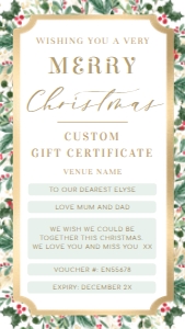 MER-WHT-14-B1805 - MERRIMENT - WHITE - CHRISTMAS SMARTPHONE GIFT CERTIFICATE - 1080px x 1920px: MER-WHT-14-B1805 - MERRIMENT - WHITE - CHRISTMAS SMARTPHONE GIFT CERTIFICATE