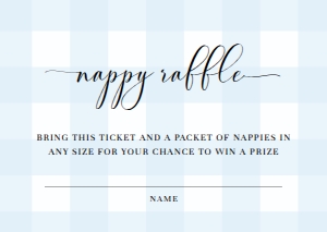 GIN-BLU-10-B1560 - GINGHAM - BLUE - DIAPER RAFFLE TICKET - A6: GIN-BLU-1-B197 - GINGHAM BLUE - BABY SHOWER INVITATION SUITE