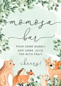 WOD-GRE-7-B1904 - WOODLAND - GREEN - MOM-OSA BAR SIGN - 5" x 7": WOD-GRE-7-B1904 - WOODLAND - GREEN - MOM-OSA BAR SIGN