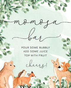 WOD-GRE-7-B1904 - WOODLAND - GREEN - MOM-OSA BAR SIGN - 8" x 10": WOD-GRE-7-B1904 - WOODLAND - GREEN - MOM-OSA BAR SIGN
