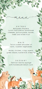 WOD-GRE-12-B1906 - WOODLAND - GREEN - MENU - DL: WOD-GRE-12-B1906 - WOODLAND - GREEN - MENU