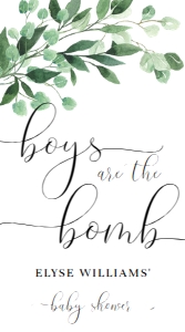 EVE-GRE-6-B1775 - EVERLY - GREEN - BOYS ARE THE BOMB BATH BOMB FAVOUR TAG - 9cm x 5cm: EVE-GRE-6-B1775 - EVERLY - GREEN - BOYS ARE THE BOMB BATH BOMB FAVOUR TAG