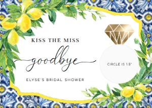 POS-BLY-6-B1951 - POSITANO BLUE TILE - LEMONS - KISS THE MISS LIP BALM FAVOUR TAG - A6: POS-BLY-6-B1951 - POSITANO BLUE TILE - LEMONS - KISS THE MISS LIP BALM FAVOUR TAG