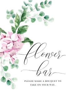 FER-PNK-7-B1946 - FERRAS BLOSSOM - PINK - FLOWER BAR SIGN - A4: FER-PNK-7-B1946 - FERRAS BLOSSOM - PINK - FLOWER BAR SIGN