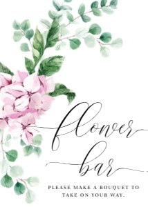 FER-PNK-7-B1946 - FERRAS BLOSSOM - PINK - FLOWER BAR SIGN - 5" x 7": FER-PNK-7-B1946 - FERRAS BLOSSOM - PINK - FLOWER BAR SIGN
