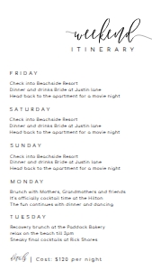 LUC-WHT-16-B553 - LUCAS SCRIPT - WHITE - SMARTPHONE WEEKEND ITINERARY - 5 DAY: LUC-WHT-16-B553 - LUCAS SCRIPT - WHITE - SMARTPHONE WEEKEND ITINERARY