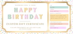 DOT-PBM-14-B3329 - DOT - PASTEL BLUE MULTI - BIRTHDAY GIFT CERTIFICATE - DL: DOT-PBM-14-B3329 - DOT - PASTEL BLUE MULTI - BIRTHDAY GIFT CERTIFICATE