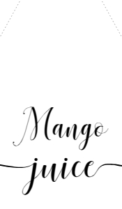 LEY-WHT-6-B1977 - LEYTON SCRIPT - WHITE - JUICE TAGS - 1.75" x 3": LEY-WHT-7-B1976 - LEYTON SCRIPT - WHITE - MIMOSA BAR SIGN