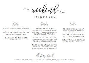 LUC-WHT-2-B484 - LUCAS SCRIPT - WHITE - WEEKEND ITINERARY - LANDSCAPE - A6: LUC-WHT-2-B484 - LUCAS SCRIPT - WHITE - WEEKEND ITINERARY - LANDSCAPE