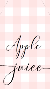 GIN-PNK-6-B574 - GINGHAM - PINK- MIMOSA JUICE TAGS - 8cm x 4.5cm: GIN-PNK-7-B1975 - GINGHAM - PINK - MIMOSA BAR SIGN AND JUICE TAGS