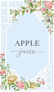 TRI-BLU-6-B2072 - TRIANON -BLUE - MIMOSA JUICE TAGS - 1.75" x 3": TRI-BLU-7-B2064 - TRIANON - BLUE - MIMOSA BAR SIGN AND JUICE TAGS