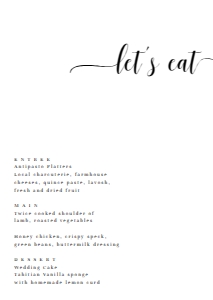 LEY-WHT-12-B2078 - LEYTON - WHITE - MENU - A6: LEY-WHT-12-B2078 - LEYTON - WHITE - MENU
