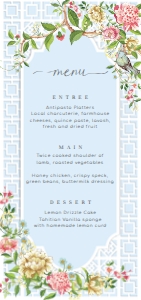 TRI-BLU-12-B1531 - TRIANON - BLUE - MENU - DL: TRI-BLU-12-B1531 - TRIANON - BLUE - MENU