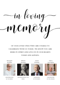 LEY-WHT-7-B1973 - LEYTON SCRIPT - WHITE - IN LOVING MEMORY PHOTO SIGN - PORTRAIT - A5: LEY-WHT-7-B1973 - LEYTON SCRIPT - WHITE - IN LOVING MEMORY PHOTO SIGN