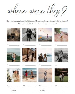 QSC-WHT-10-B2083 - QUINN SCRIPT - WHITE - WHERE WERE THEY PHOTO GAME - 12 PHOTOS - 8" x 10": QSC-WHT-10-B2083 - QUINN SCRIPT - WHITE - WHERE WERE THEY PHOTO GAME