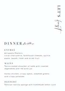 EST-WHT-12-B2111 - ESTELLE - WHITE - MENU - A6: EST-WHT-12-B2111 - ESTELLE - WHITE - MENU