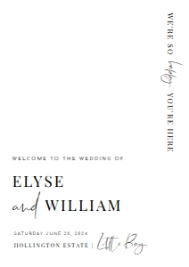 EST-WHT-3-B2119 - ESTELLE - WHITE - WELCOME SIGN - A1: EST-WHT-3-B2119 - ESTELLE - WHITE - WELCOME SIGN