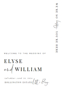 EST-WHT-3-B2119 - ESTELLE - WHITE - WELCOME SIGN - A2: EST-WHT-3-B2119 - ESTELLE - WHITE - WELCOME SIGN
