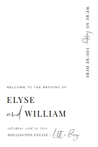 EST-WHT-3-B2119 - ESTELLE - WHITE - WELCOME SIGN - 24" x 36": EST-WHT-3-B2119 - ESTELLE - WHITE - WELCOME SIGN