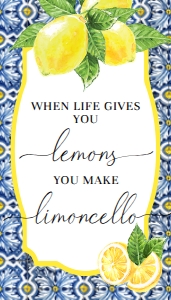 POS-BLY-6-B2120 - POSITANO BLUE TILE - LEMONS - LIMONCELLO FAVOUR TAGS - 2" x 3.5": POS-BLY-6-B2120 - POSITANO BLUE TILE - LEMONS - LIMONCELLO FAVOUR TAGS