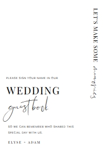 EST-WHT-7-B2173 - ESTELLE - WHITE - GUEST BOOK SIGN - A4: EST-WHT-7-B2173 - ESTELLE - WHITE - GUEST BOOK SIGN