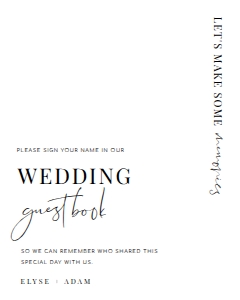 EST-WHT-7-B2173 - ESTELLE - WHITE - GUEST BOOK SIGN - 8" x 10": EST-WHT-7-B2173 - ESTELLE - WHITE - GUEST BOOK SIGN