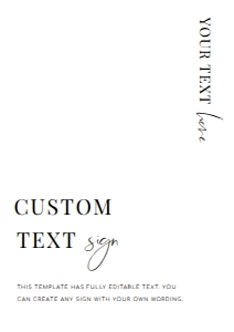 EST-WHT-7-B2214 - ESTELLE - WHITE - CUSTOM TEXT SIGN - A4: EST-WHT-7-B2214 - ESTELLE - WHITE - CUSTOM TEXT SIGN