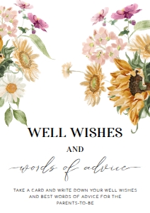 MEW-WHT-7-B2248 - MEWS FLORAL - WHITE - WORDS OF ADVICE SIGN - A4: MEW-WHT-7-B2248 - MEWS FLORAL - WHITE - WORDS OF ADVICE SIGN AND CARDS