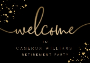 PAN-BLG-3-B1268 - PAINTLY - BLACK GOLD - WELCOME SIGN - A2: PAN-BLG-3-B1268 - PAINTLY - BLACK GOLD - WELCOME SIGN
