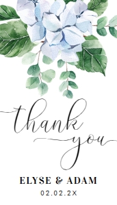 FER-BLU-6-B1203 - FERRAS BLOSSOM - BLUE - THANK YOU TAG - 2" x 3.5": FER-BLU-10-B2691 - FERRAS BLOSSOM - BLUE - BABY SHOWER GAME BUNDLE