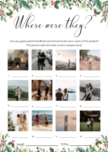 MER-WHT-10-B2320 - MERRIMENT - WHITE - WHERE WERE THEY PHOTO GAME - 5" x 7": MER-WHT-10-B2320 - MERRIMENT - WHITE - WHERE WERE THEY PHOTO GAME