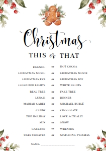 NUT-WHT-10-B2340 - NUTMEG NOEL - GINGERBREAD - WHITE - THIS OR THAT GAME - A5: NUT-WHT-10-B2340 - NUTMEG NOEL - GINGERBREAD - WHITE - THIS OR THAT GAME