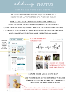 Adding Photos - Tips: QSC-WHT-7-B2354 - QUINN SCRIPT - WHITE - PHOTO TIMELINE SIGN