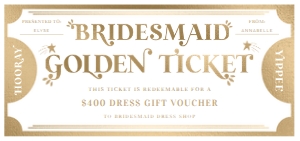 MAR-WHG-14-B2416 - MARGO - WHITE GOLD - BRIDESMAID GOLDEN TICKET - DL: MAR-WHG-14-B2416 - MARGO - WHITE GOLD - BRIDESMAID GOLDEN TICKET