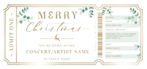 FER-GRE-14-B2418 - FERRAS - GREEN - CHRISTMAS CONCERT GIFT CERTIFICATE - DL: FER-GRE-14-B2418 - FERRAS - GREEN - CHRISTMAS CONCERT GIFT CERTIFICATE