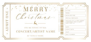 PAN-WHG-14-B2420 - PAINTLY - WHITE GOLD - CHRISTMAS CONCERT GIFT CERTIFICATE - DL: PAN-WHG-14-B2420 - PAINTLY - WHITE GOLD - CHRISTMAS CONCERT GIFT CERTIFICATE