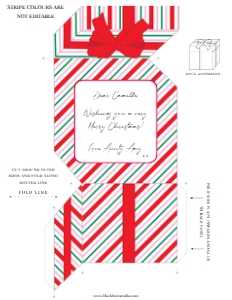 STR-WRP-14-B2430 - STRIPE - WHITE RED PINK - PRESENT BOX MONEY WALLET - LETTER: STR-WRP-14-B2430 - STRIPE - WHITE RED PINK - PRESENT BOX MONEY WALLET