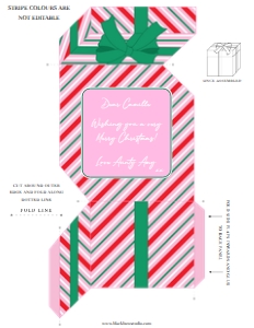 STR-PRG-14-B2430 - STRIPE - PINK RED GREEN - PRESENT BOX MONEY WALLET - LETTER: STR-PRG-14-B2430 - STRIPE - PINK RED GREEN - PRESENT BOX MONEY WALLET