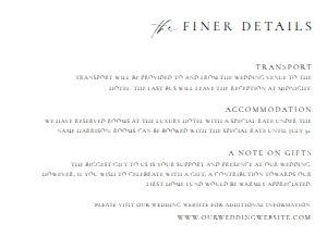ELE-WHT-2-B2436 - ELLESMERE - WHITE - FINER DETAILS - 4" x 5.5": ELE-WHT-1-B2438 - ELLESMERE - WHITE - WEDDING INVITATION SUITE